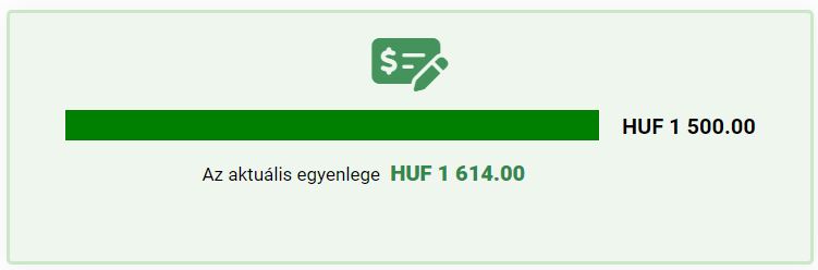 Mobrog kérdőíves oldal - aktuális egyenleg